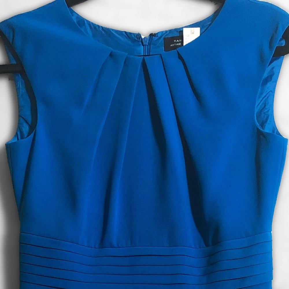 Tahari striking blue dress